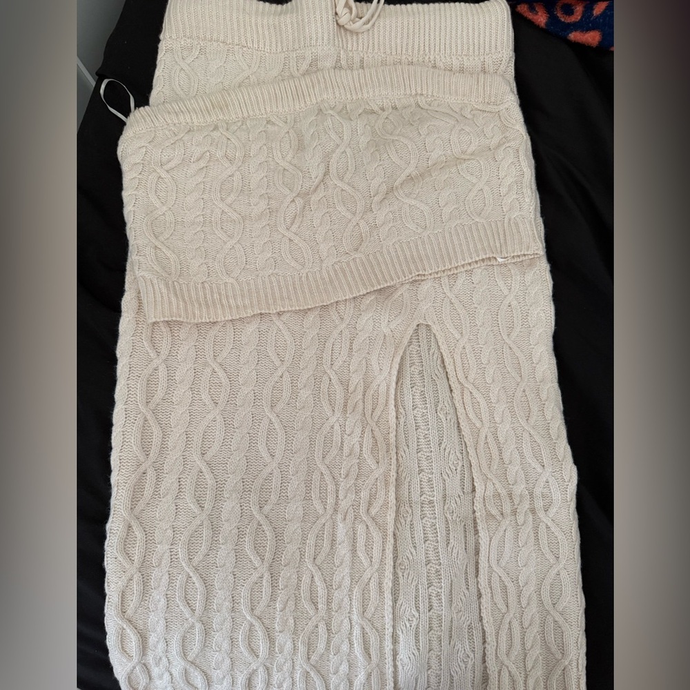 Fashion Nova Knit Top & Skirt Set